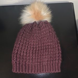Burgundy beanie never worn